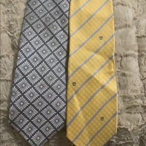 Two men’s designer ties - Bugatti & Versace